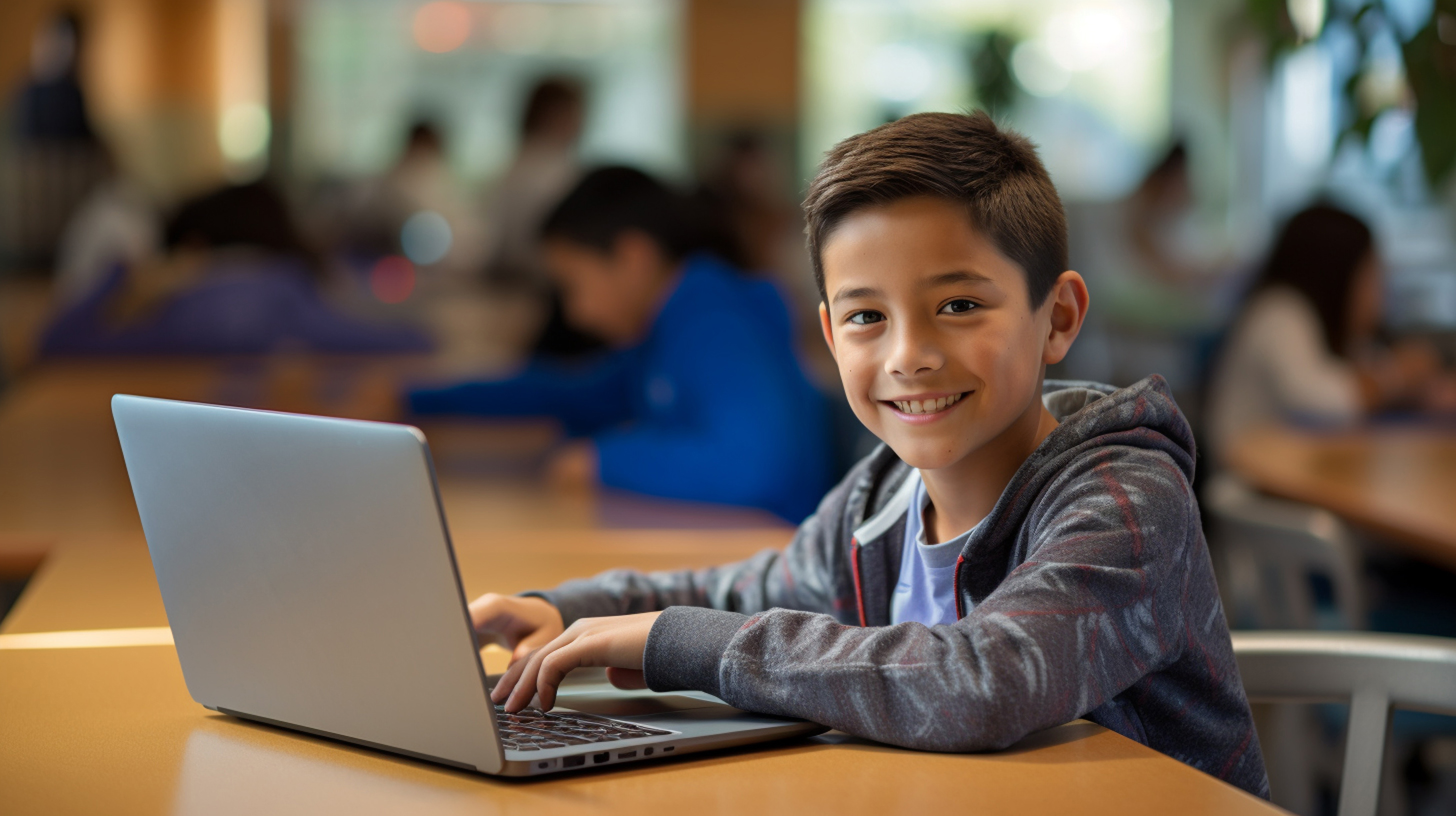 Estudiante usando Estudia Virtual